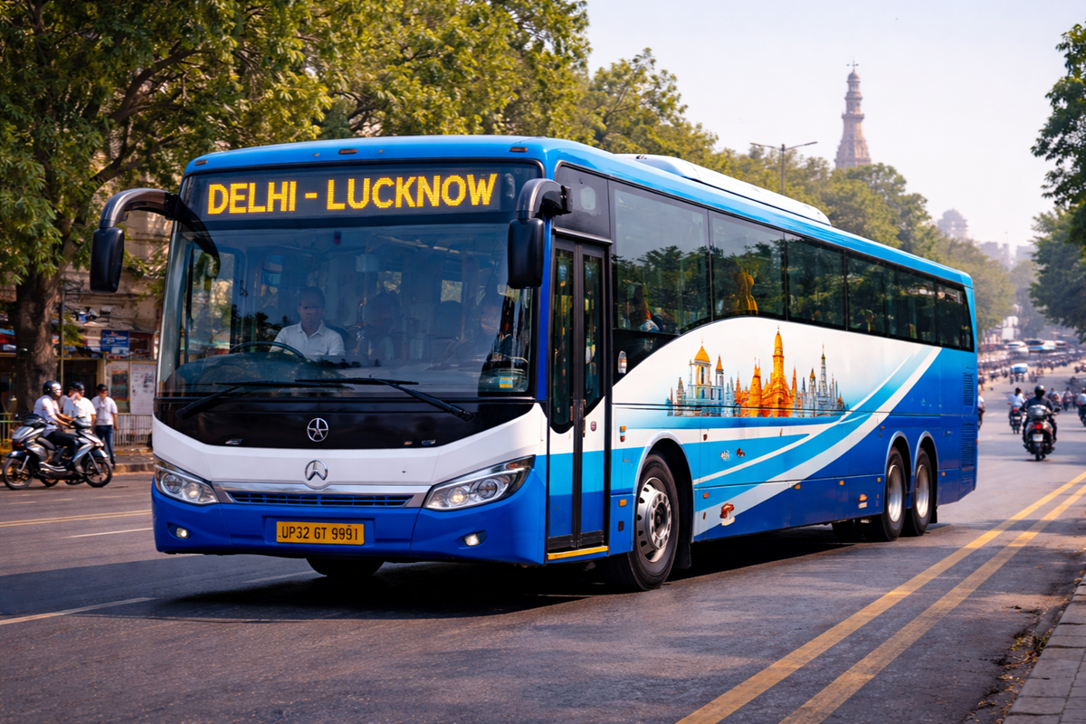 Delhi to Lucknow bus travel